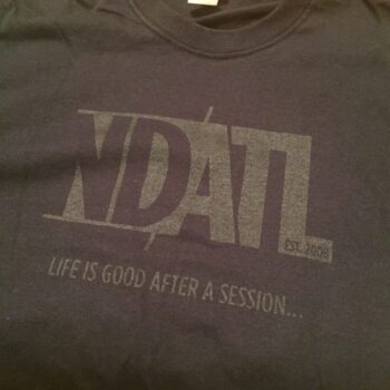 Black on Black NDATL Logo T
