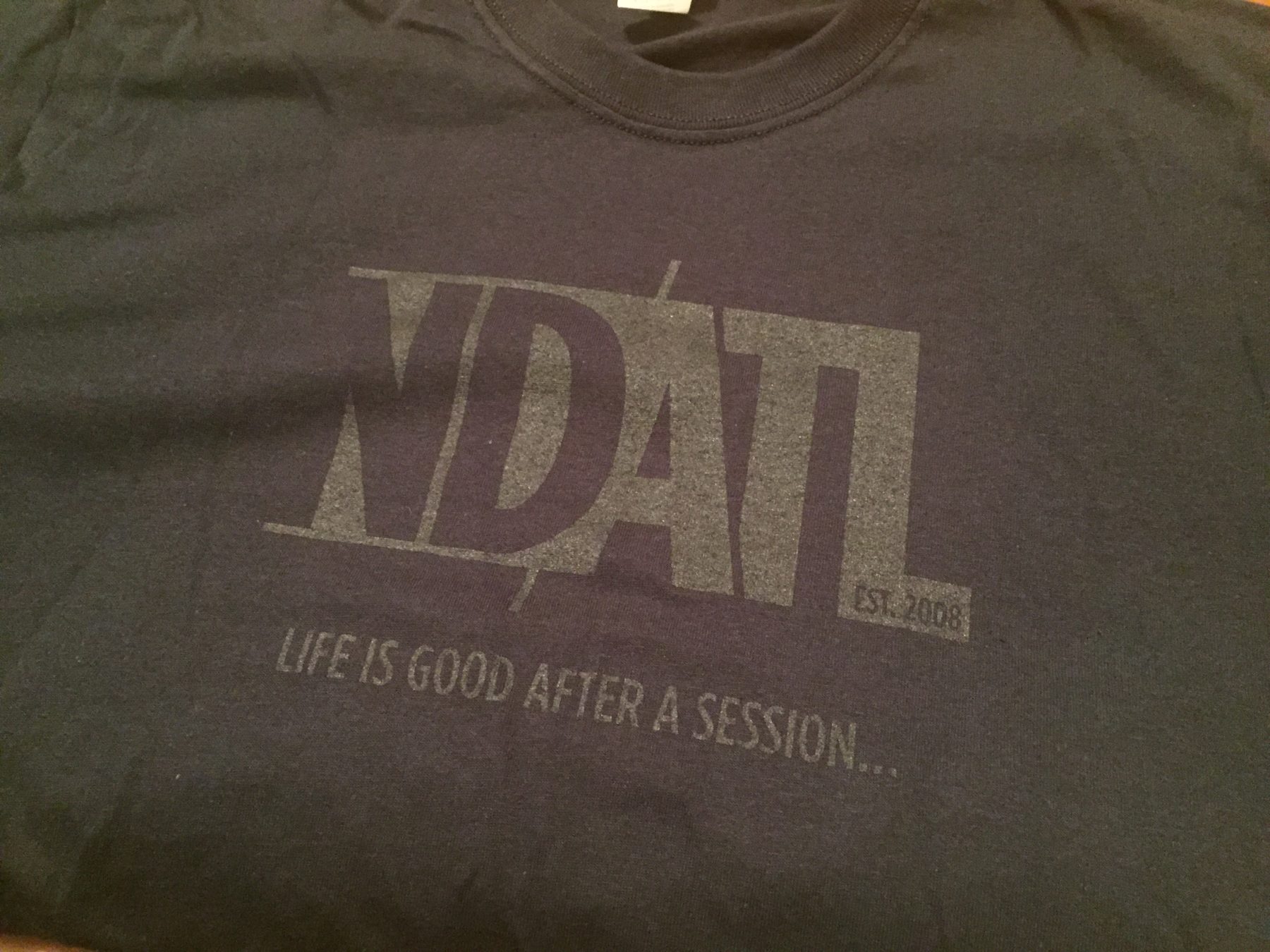 Black on Black NDATL Logo T